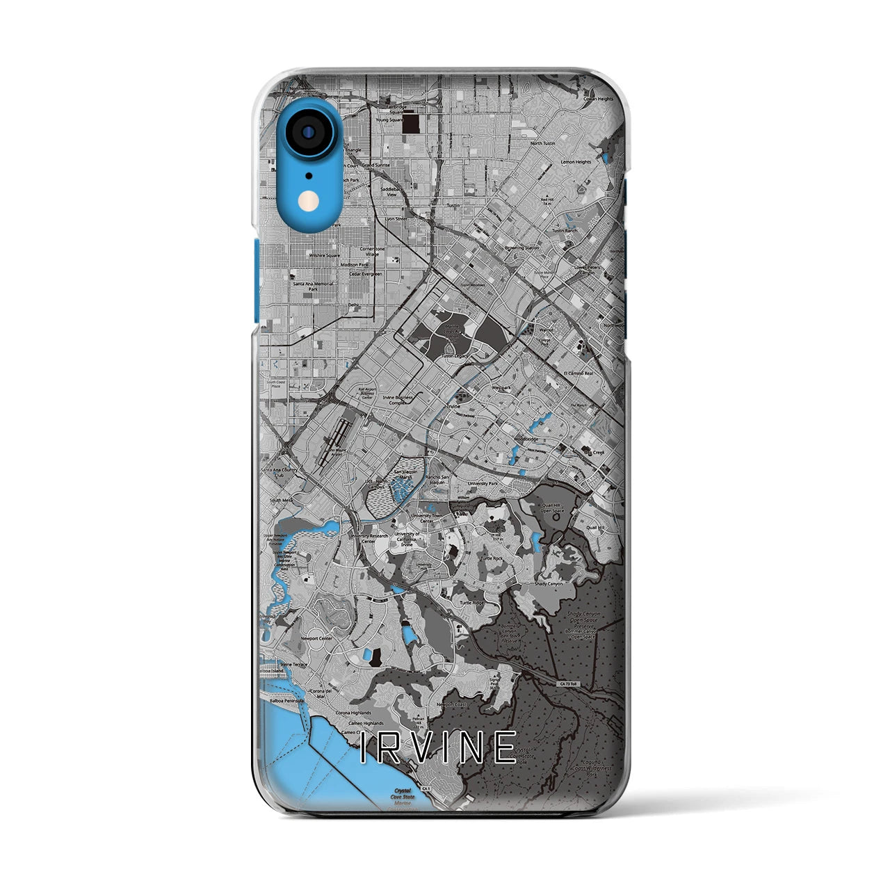 【アーバイン（アメリカ）】地図柄iPhoneケース（クリアタイプ）