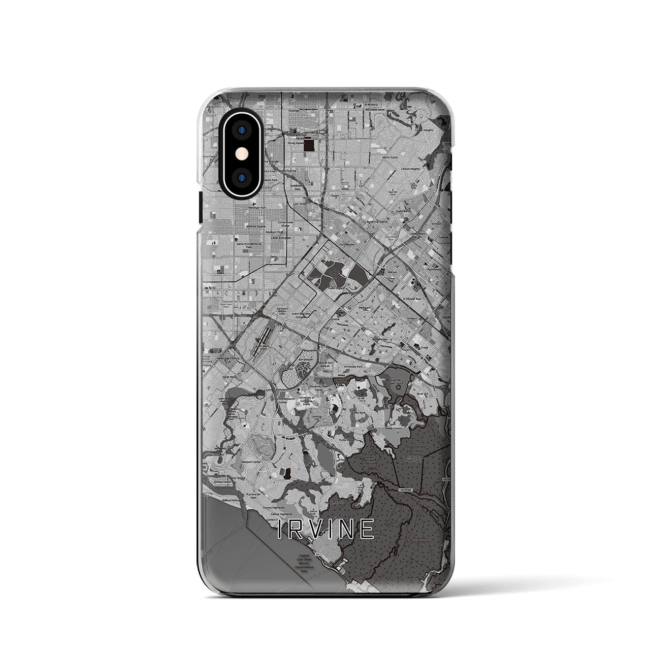 【アーバイン（アメリカ）】地図柄iPhoneケース（クリアタイプ）