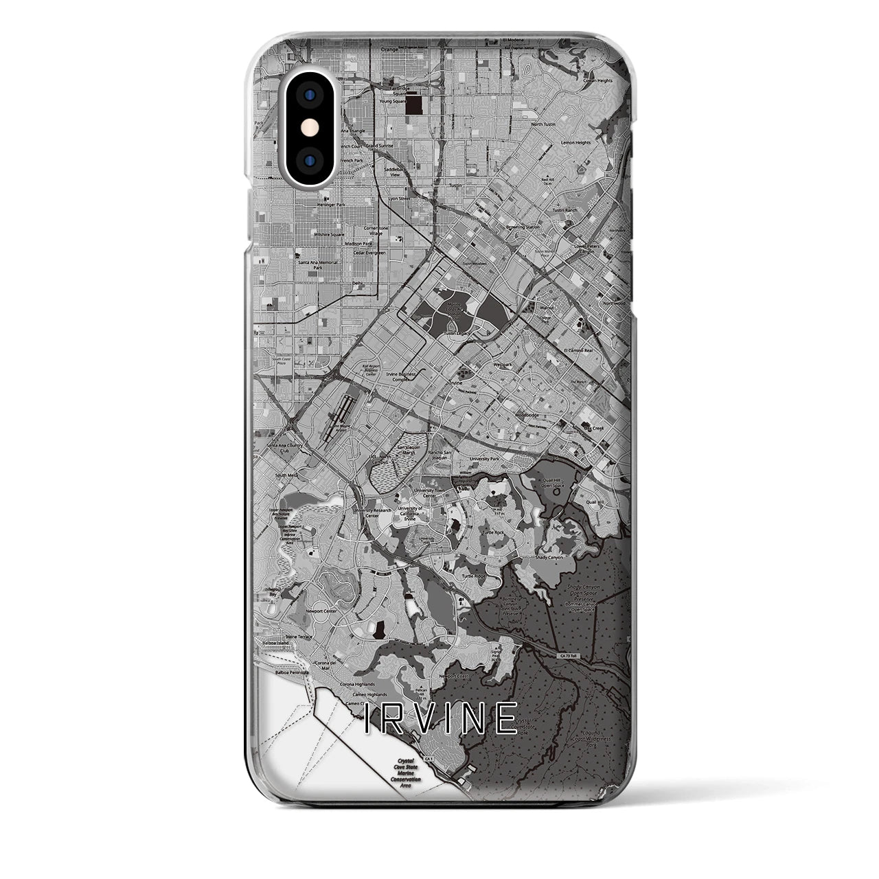 【アーバイン（アメリカ）】地図柄iPhoneケース（クリアタイプ）
