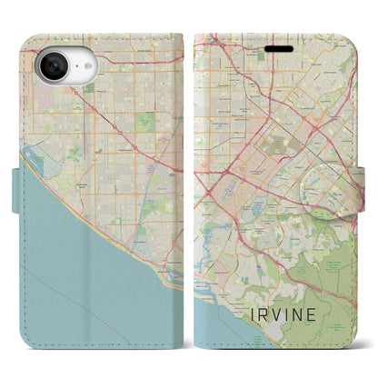 【アーバイン（アメリカ）】地図柄iPhoneケース（手帳タイプ）