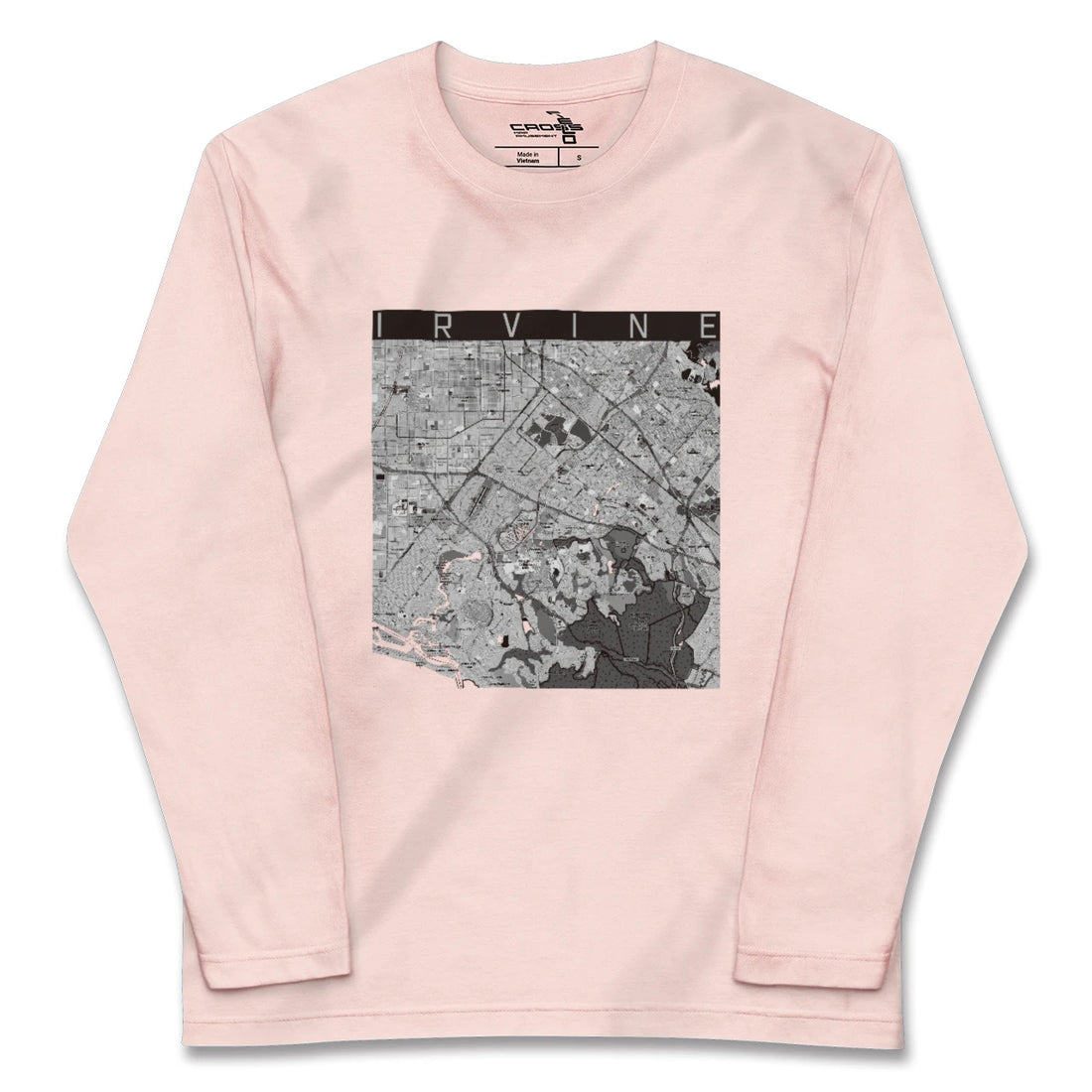 【アーバイン（アメリカ）】地図柄ロングスリーブTシャツ