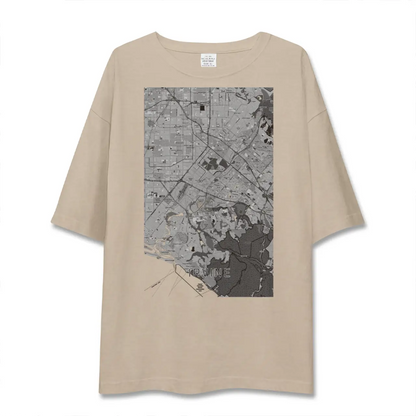 【アーバイン（アメリカ）】地図柄ビッグシルエットTシャツ