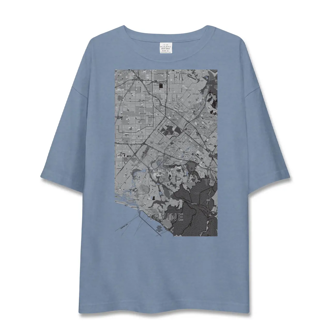 【アーバイン（アメリカ）】地図柄ビッグシルエットTシャツ