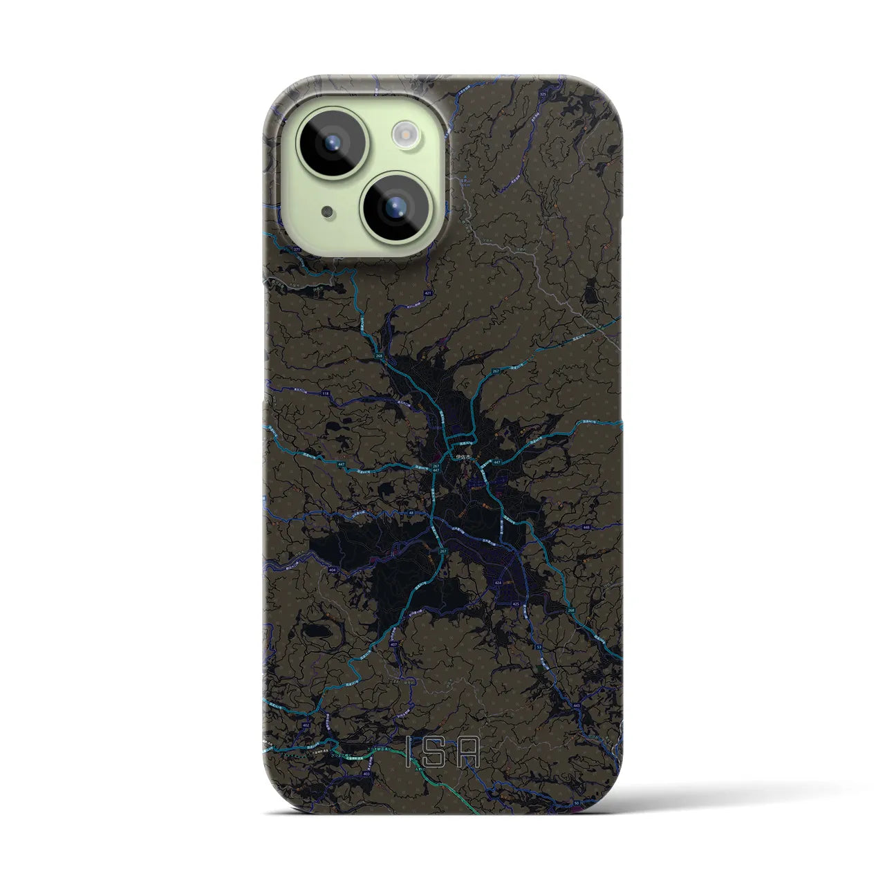 【伊佐（鹿児島県）】地図柄iPhoneケース（バックカバータイプ）