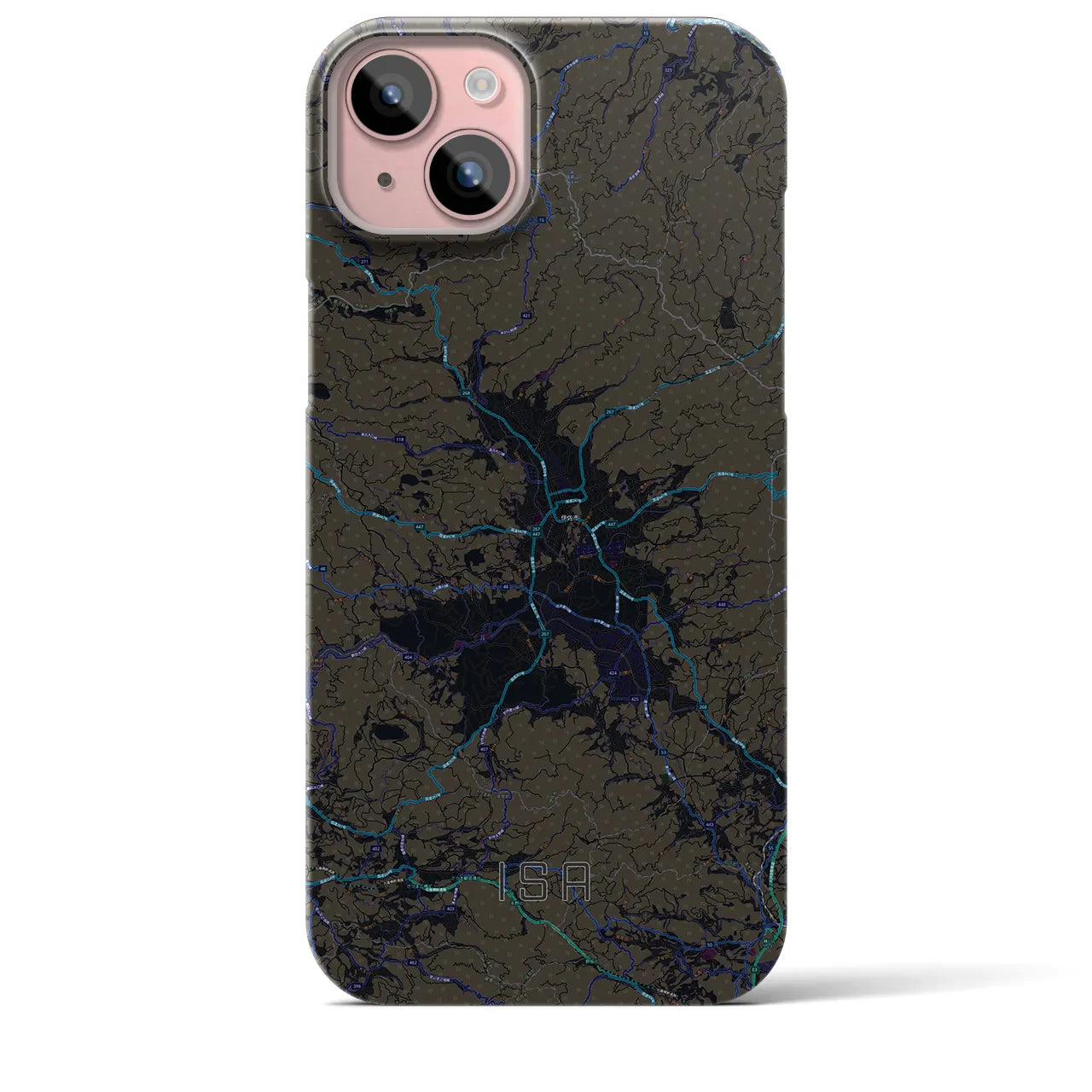 【伊佐（鹿児島県）】地図柄iPhoneケース（バックカバータイプ）