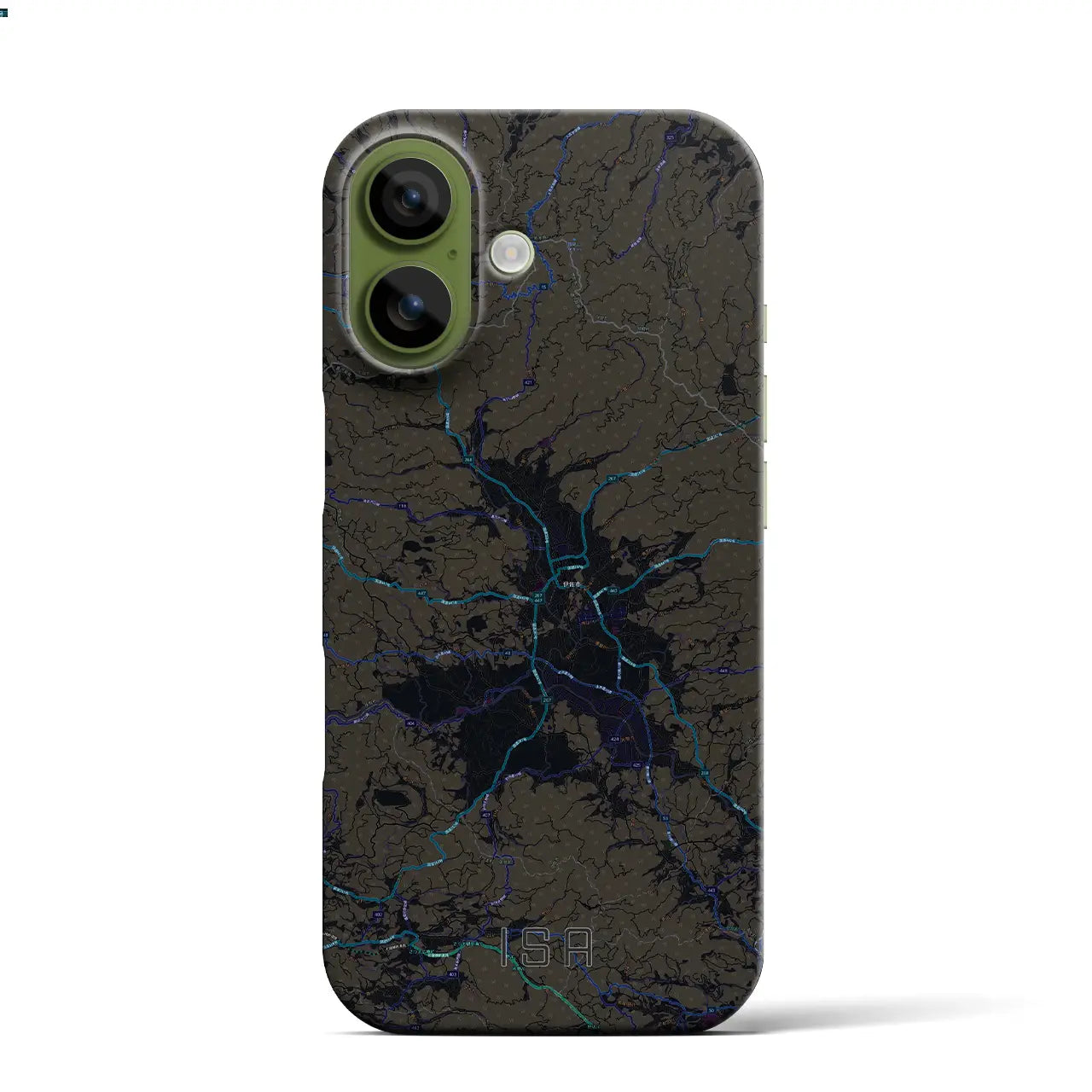 【伊佐（鹿児島県）】地図柄iPhoneケース（バックカバータイプ）