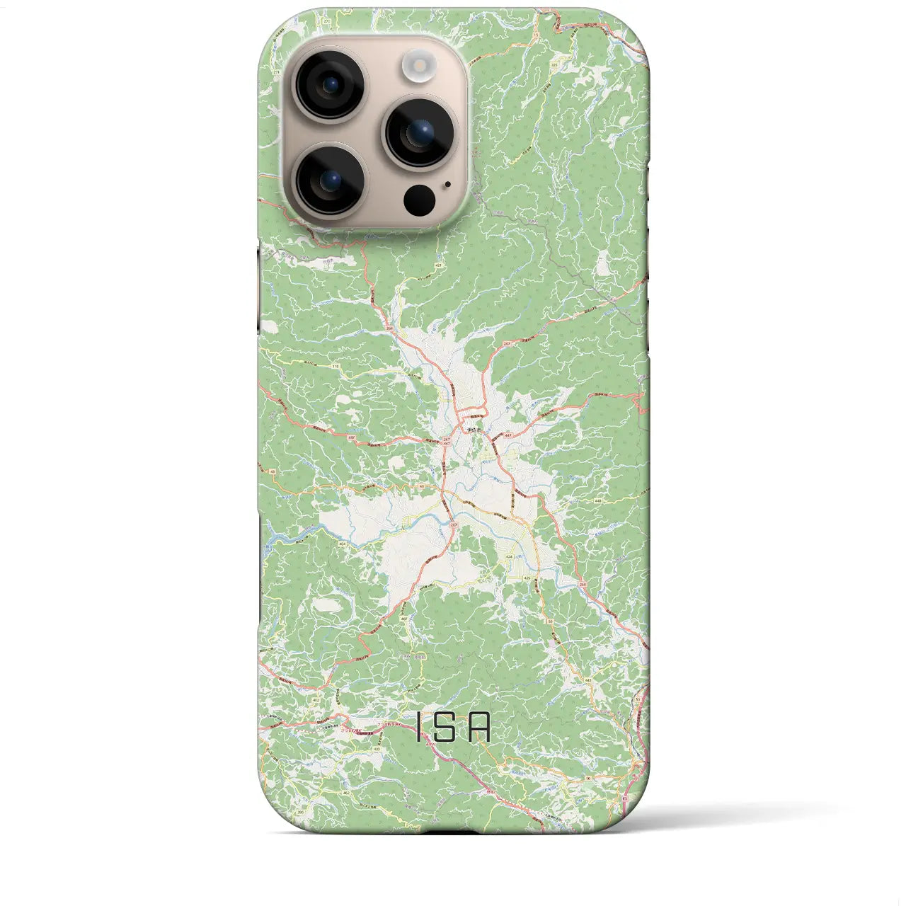 【伊佐（鹿児島県）】地図柄iPhoneケース（バックカバータイプ）