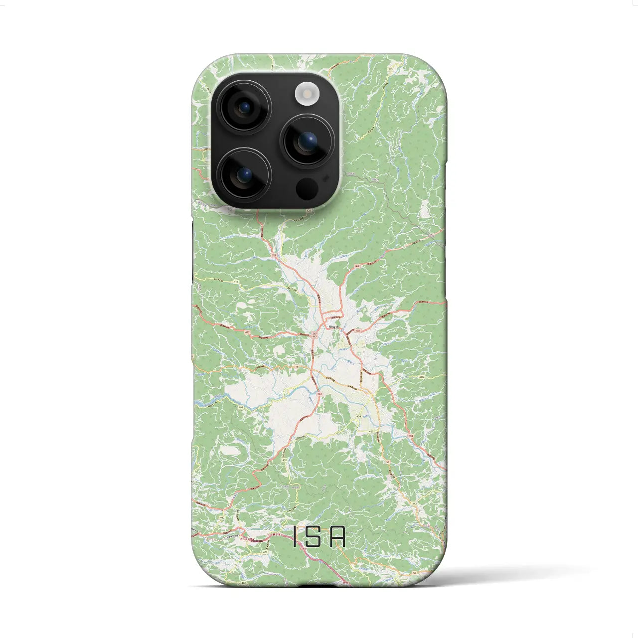 【伊佐（鹿児島県）】地図柄iPhoneケース（バックカバータイプ）