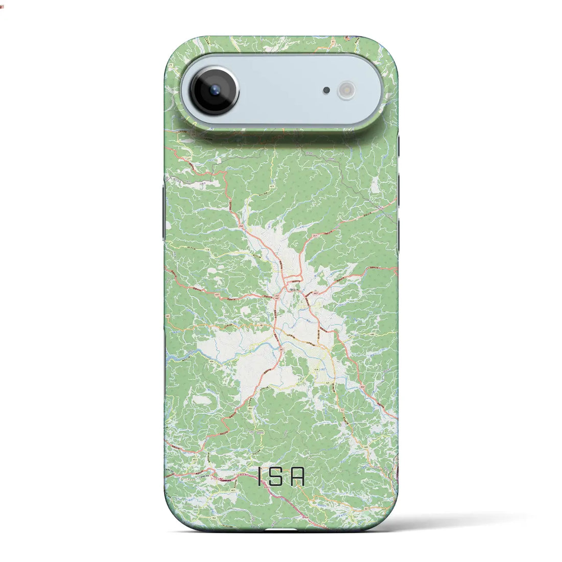 【伊佐(鹿児島県)】地図柄iPhoneケース(バックカバータイプ)ブラック・iPhone 17 Pro Max 用