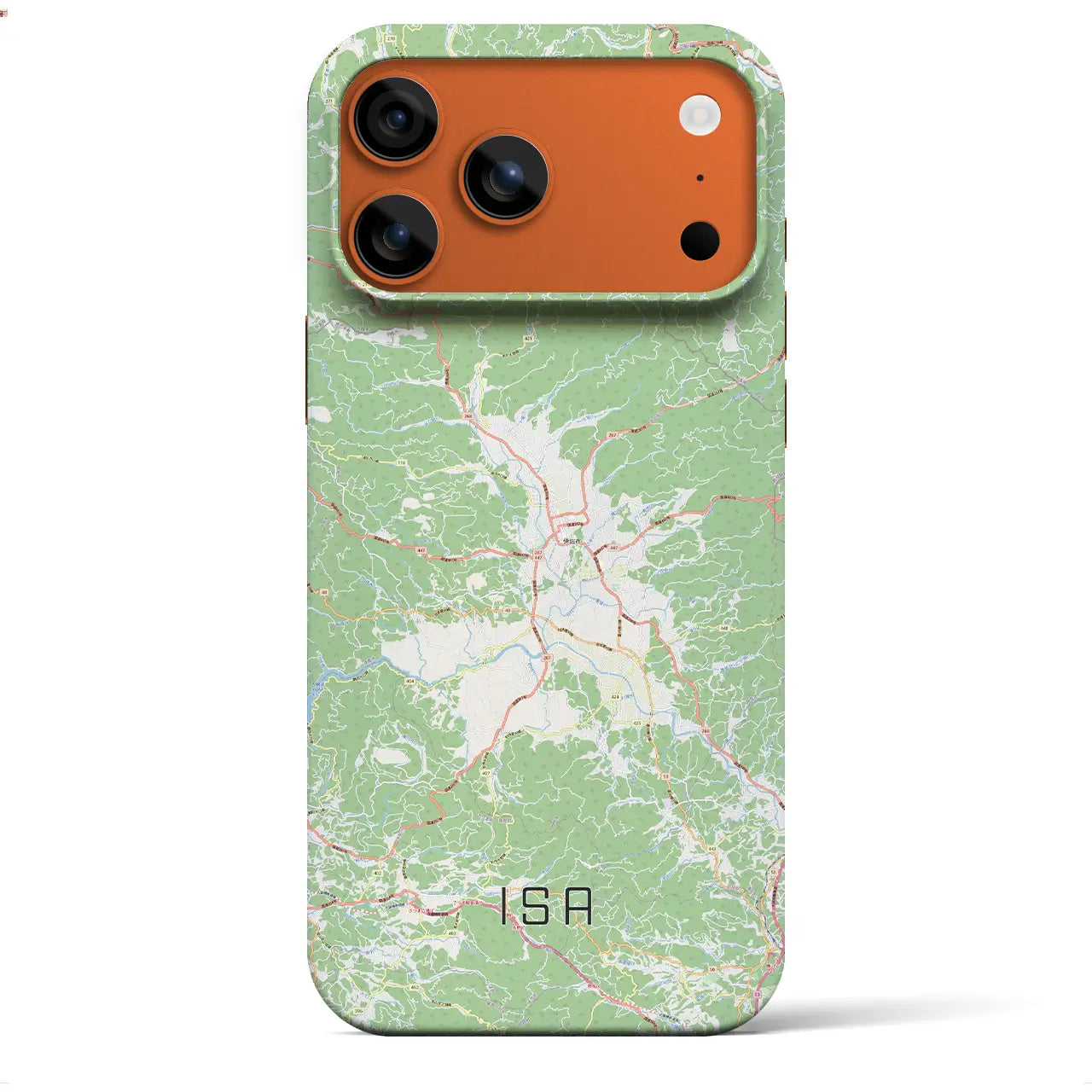 【伊佐（鹿児島県）】地図柄iPhoneケース（バックカバータイプ）