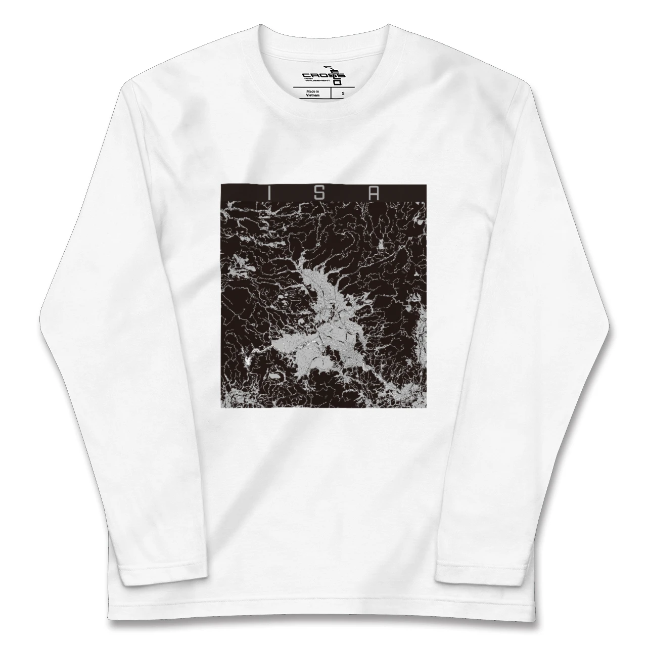 【伊佐（鹿児島県）】地図柄ロングスリーブTシャツ