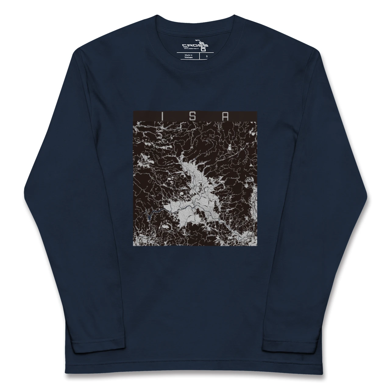 【伊佐（鹿児島県）】地図柄ロングスリーブTシャツ
