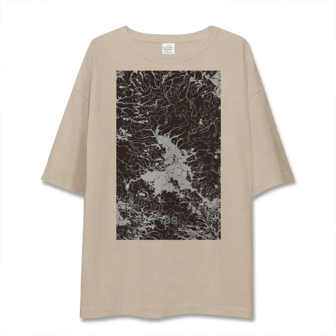 【伊佐（鹿児島県）】地図柄ビッグシルエットTシャツ