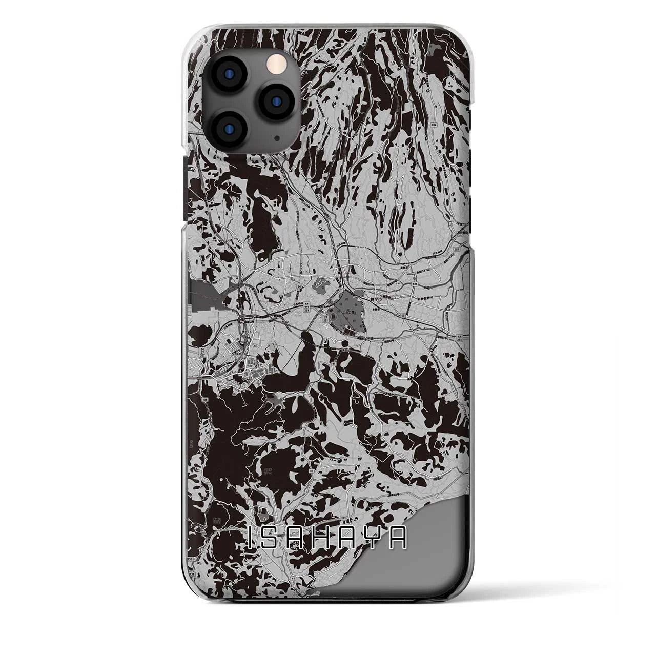 【諫早（長崎県）】地図柄iPhoneケース（クリアタイプ）