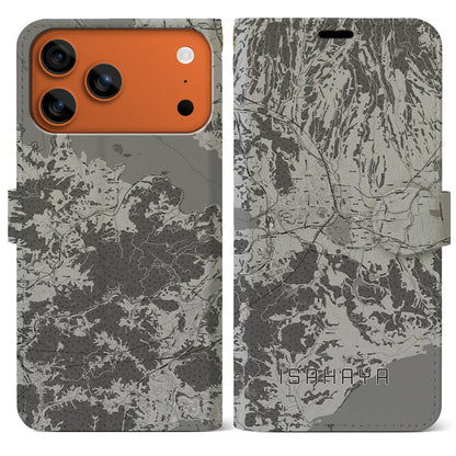 【諫早（長崎県）】地図柄iPhoneケース（手帳タイプ）