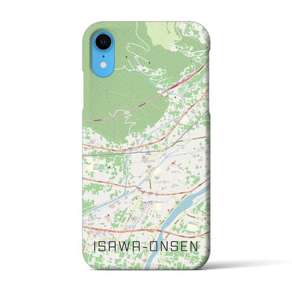 【石和温泉（山梨県）】地図柄iPhoneケース（バックカバータイプ）