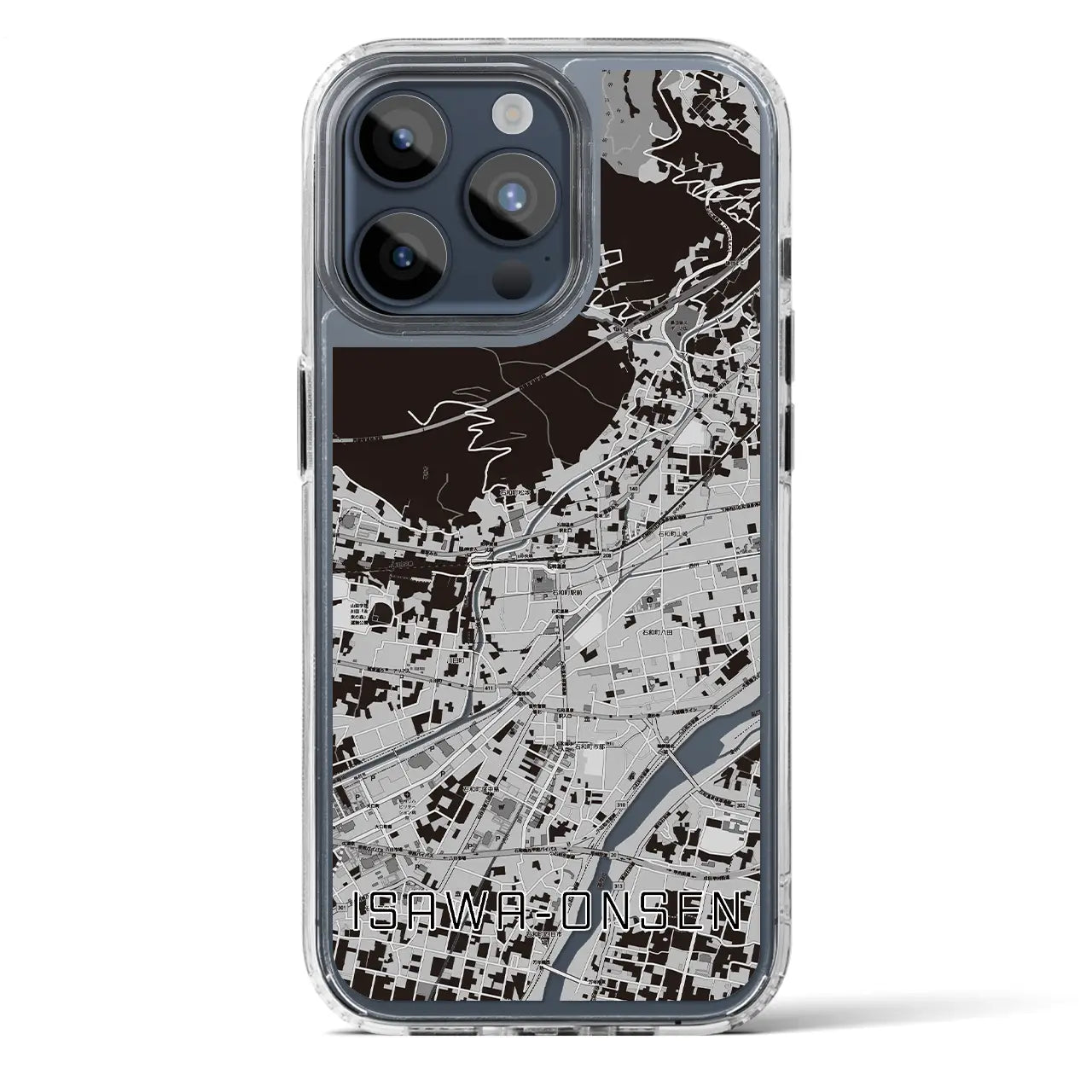 【石和温泉（山梨県）】地図柄iPhoneケース（MagSafeタイプ）