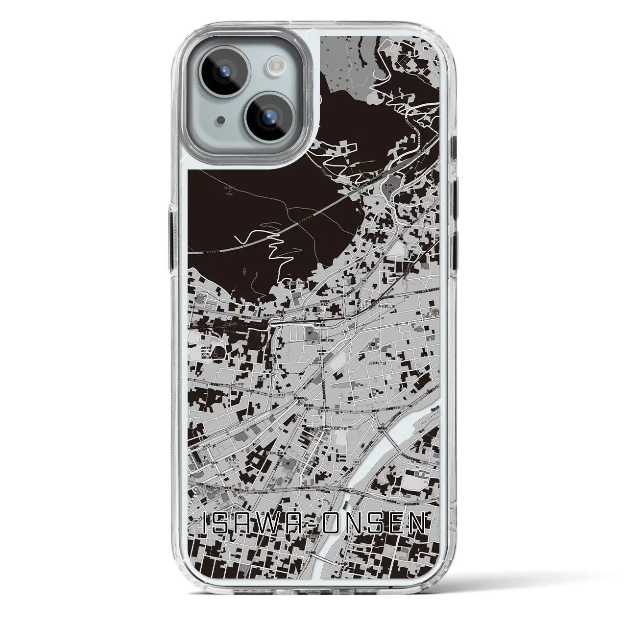 【石和温泉（山梨県）】地図柄iPhoneケース（MagSafeタイプ）