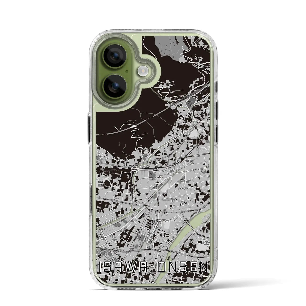 【石和温泉（山梨県）】地図柄iPhoneケース（MagSafeタイプ）