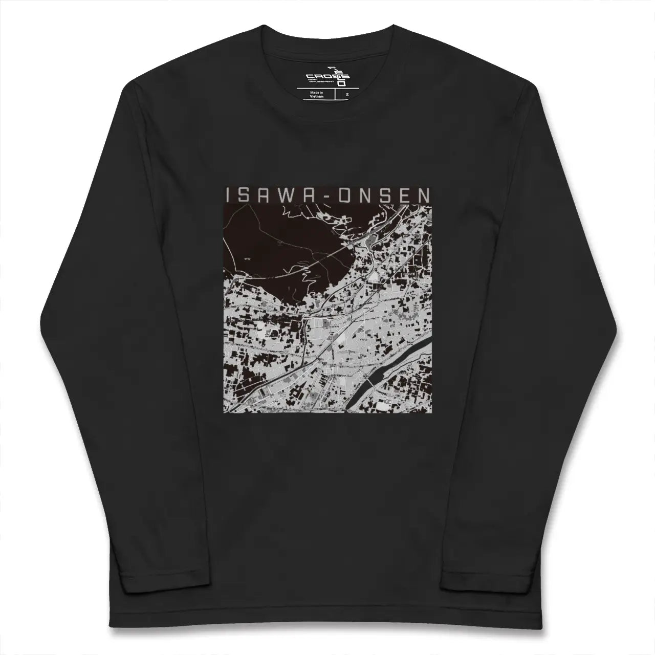 【石和温泉（山梨県）】地図柄ロングスリーブTシャツ