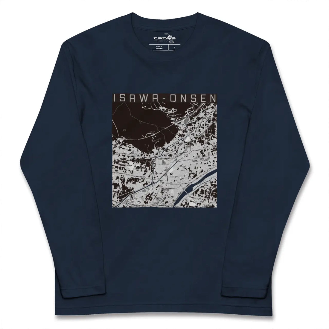 【石和温泉(山梨県)】地図柄ロングスリーブTシャツ