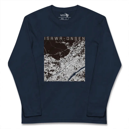 【石和温泉（山梨県）】地図柄ロングスリーブTシャツ