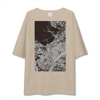 【石和温泉（山梨県）】地図柄ビッグシルエットTシャツ