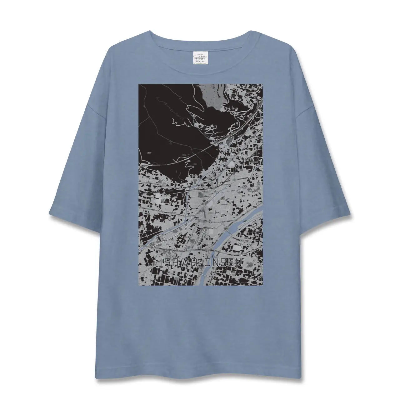 【石和温泉（山梨県）】地図柄ビッグシルエットTシャツ