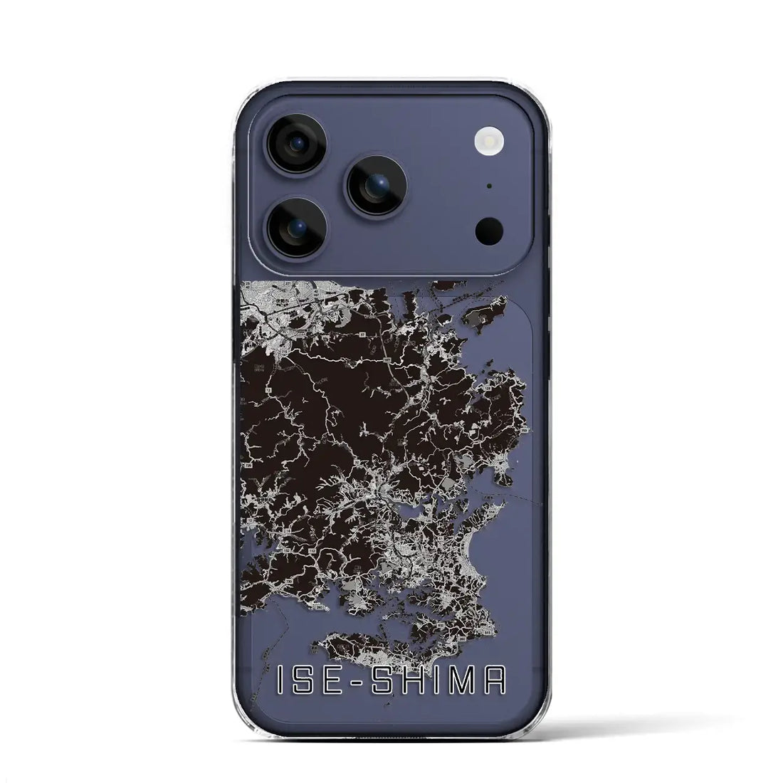 【伊勢志摩(三重県)】地図柄iPhoneケース(クリアタイプ)モノトーン・iPhone 17 Pro Max 用