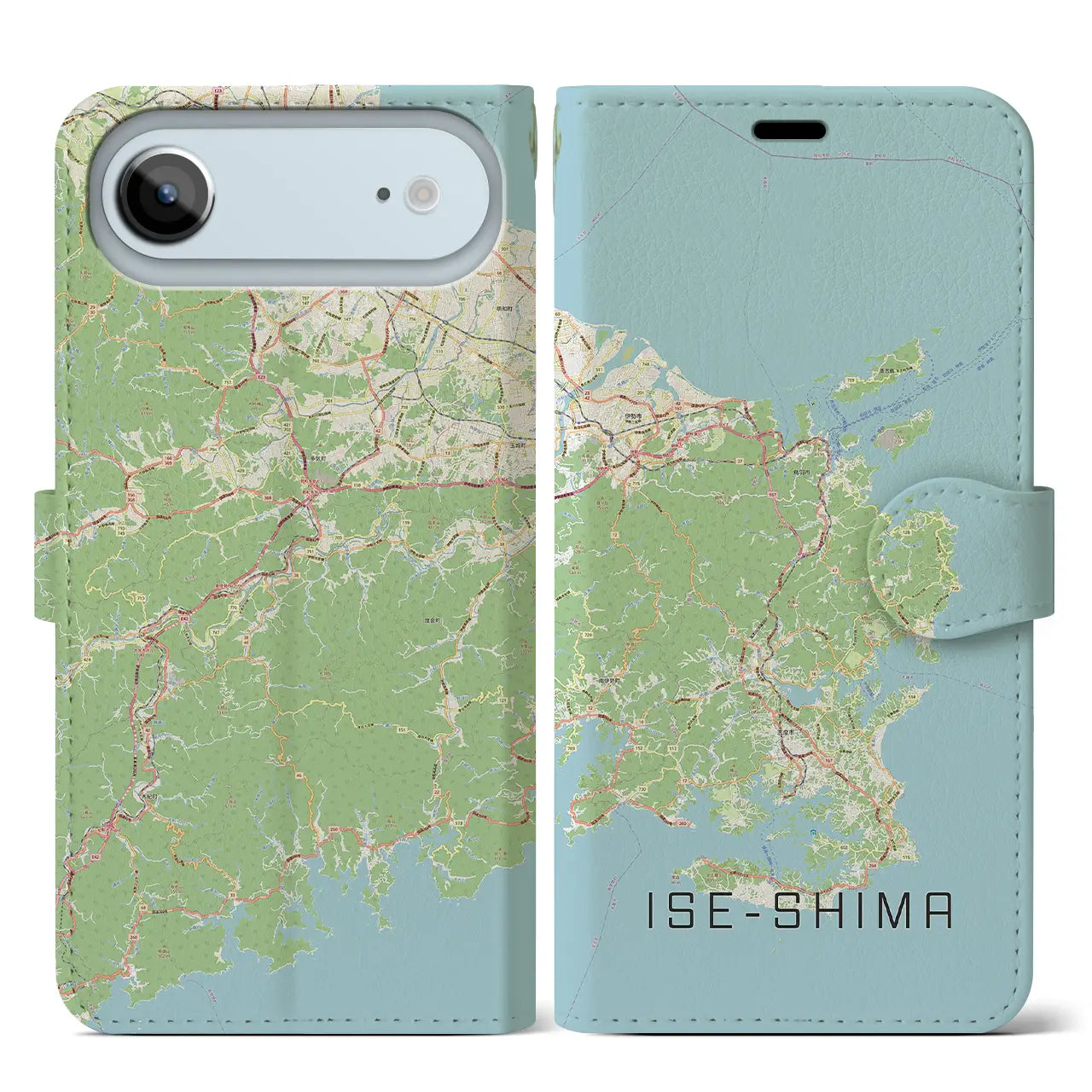 【伊勢志摩（三重県）】地図柄iPhoneケース（手帳タイプ）