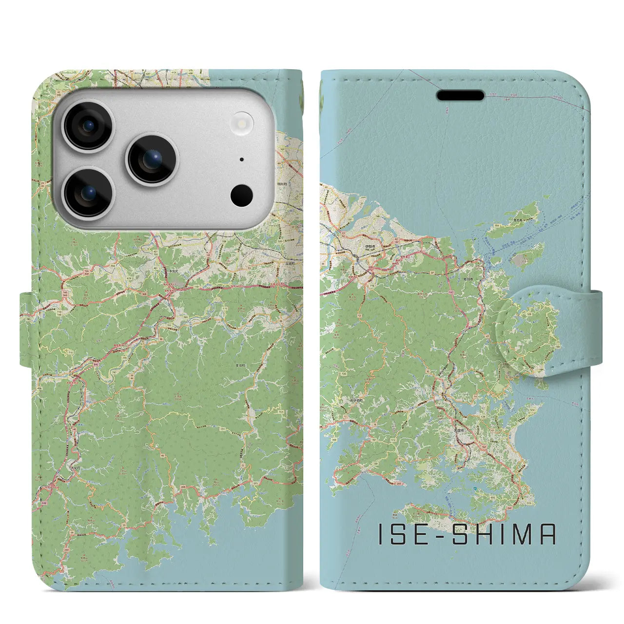 【伊勢志摩（三重県）】地図柄iPhoneケース（手帳タイプ）