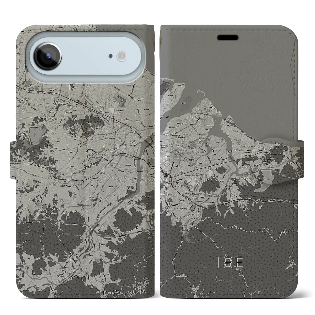 【伊勢（三重県）】地図柄iPhoneケース（手帳タイプ）