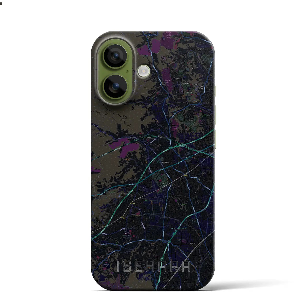【伊勢原（神奈川県）】地図柄iPhoneケース（バックカバータイプ）