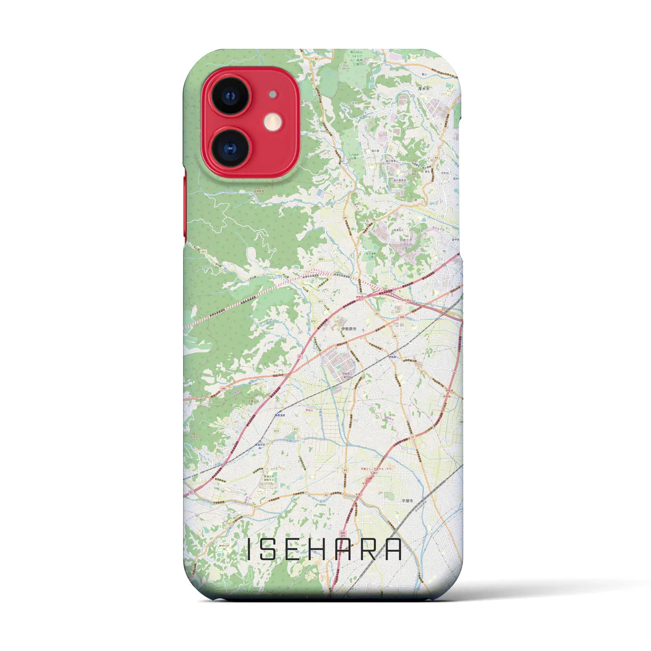 【伊勢原（神奈川県）】地図柄iPhoneケース（バックカバータイプ）