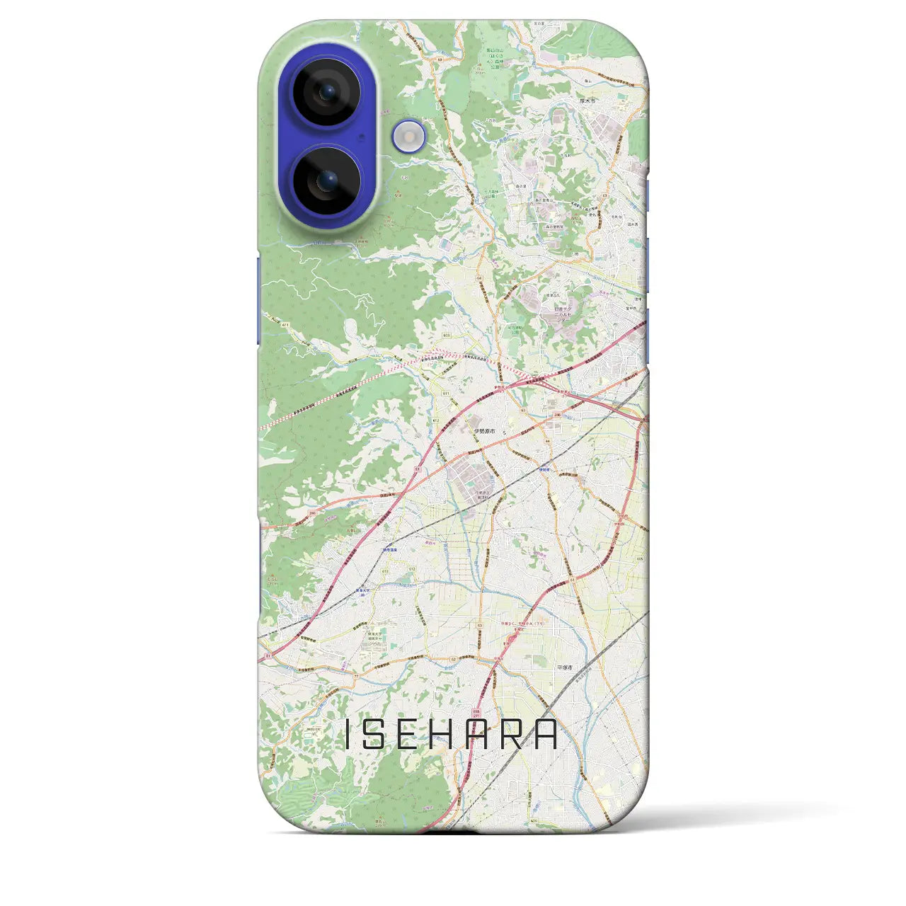 【伊勢原（神奈川県）】地図柄iPhoneケース（バックカバータイプ）ナチュラル・iPhone 16 Pro Max 用