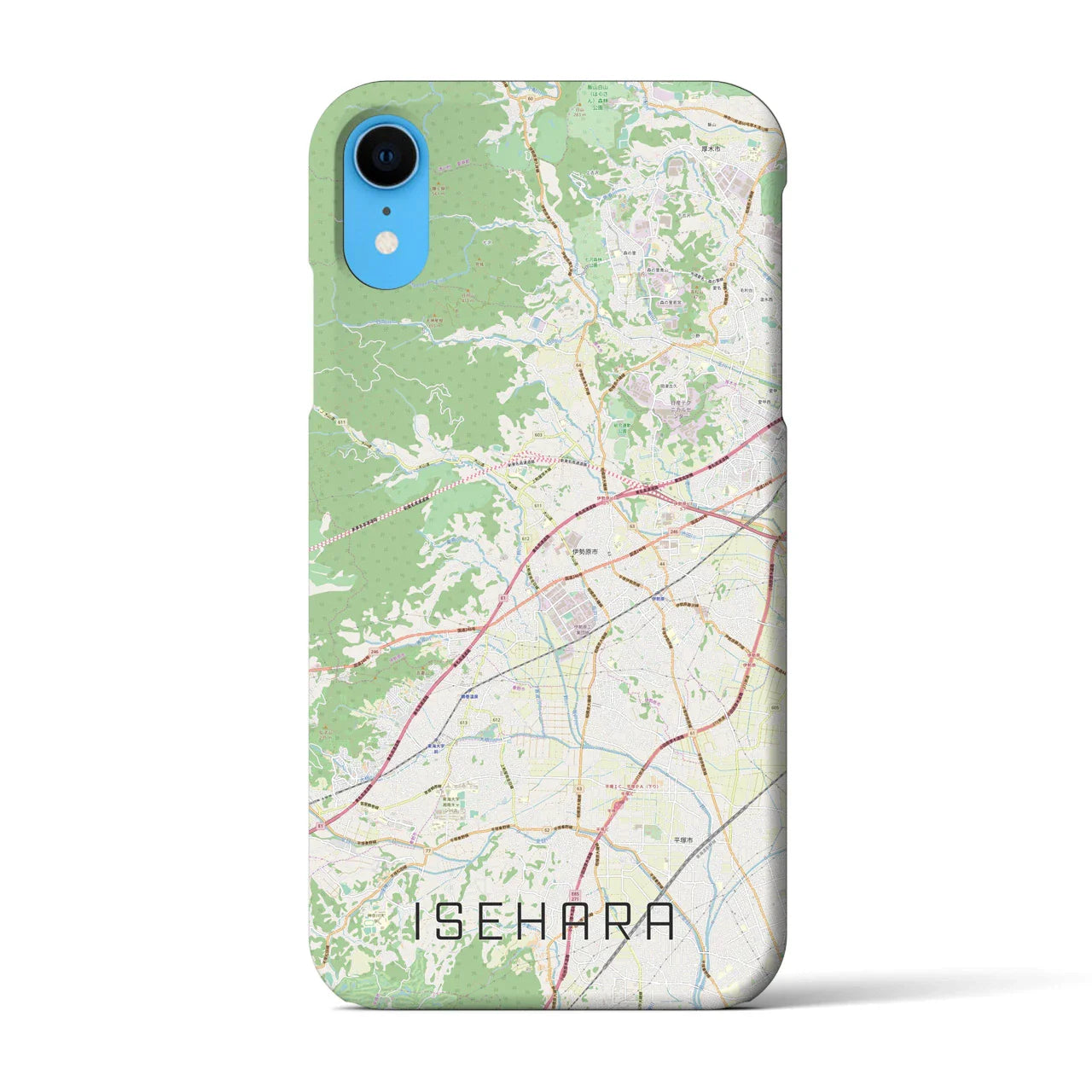 【伊勢原（神奈川県）】地図柄iPhoneケース（バックカバータイプ）