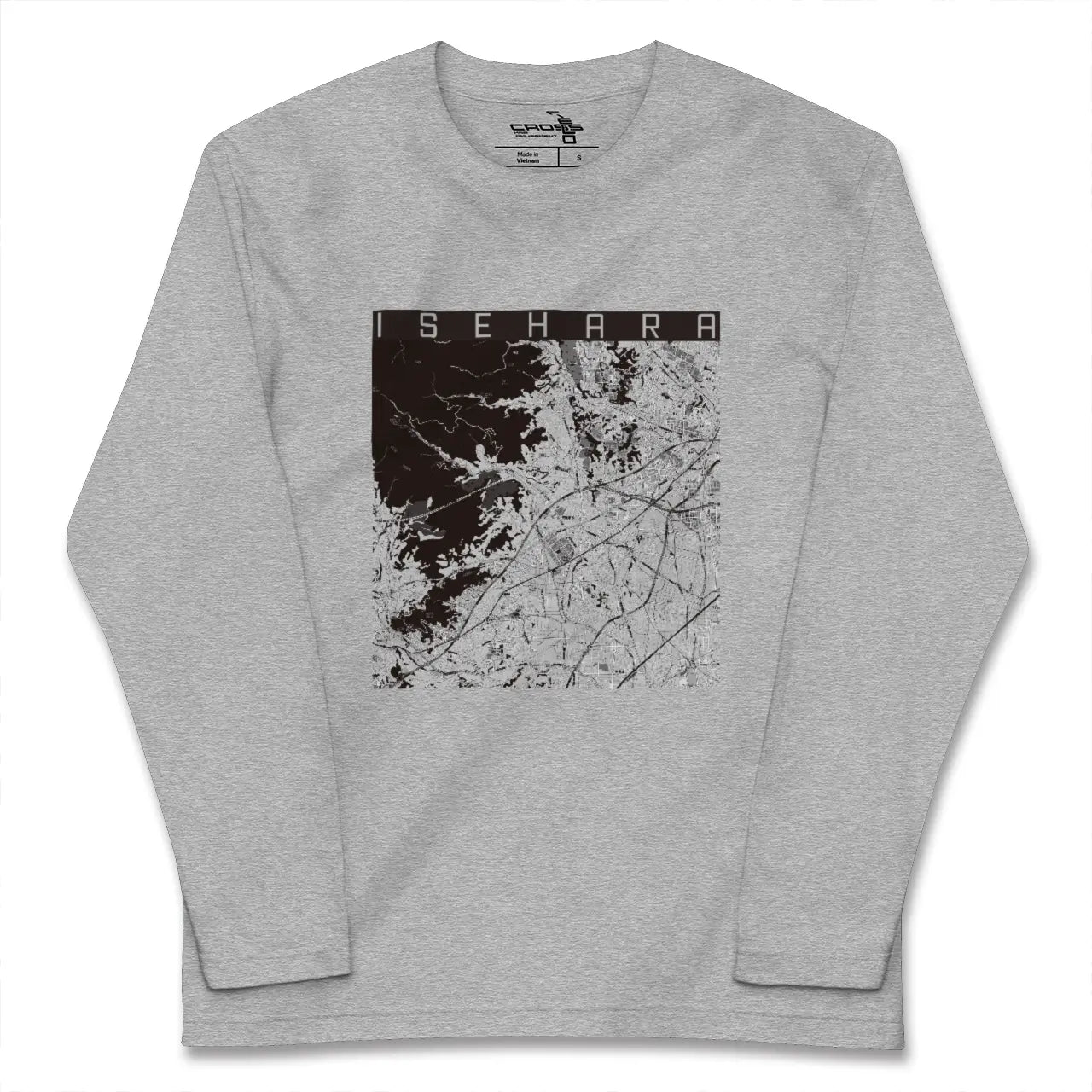 【伊勢原（神奈川県）】地図柄ロングスリーブTシャツ