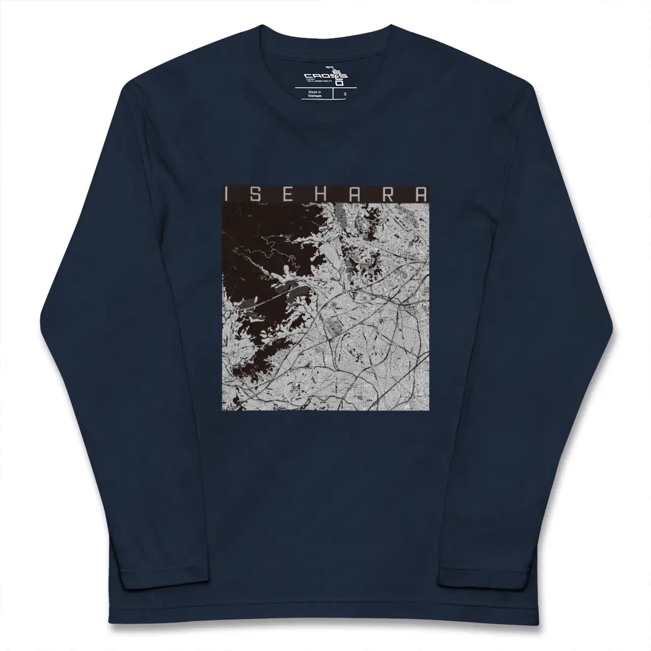 【伊勢原（神奈川県）】地図柄ロングスリーブTシャツ