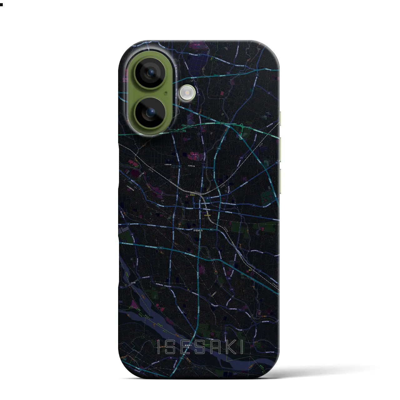 【伊勢崎（群馬県）】地図柄iPhoneケース（バックカバータイプ）