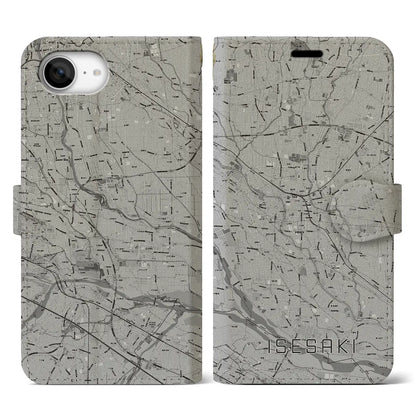 【伊勢崎（群馬県）】地図柄iPhoneケース（手帳タイプ）