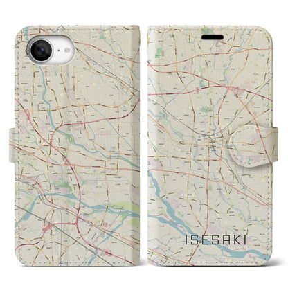 【伊勢崎（群馬県）】地図柄iPhoneケース（手帳タイプ）