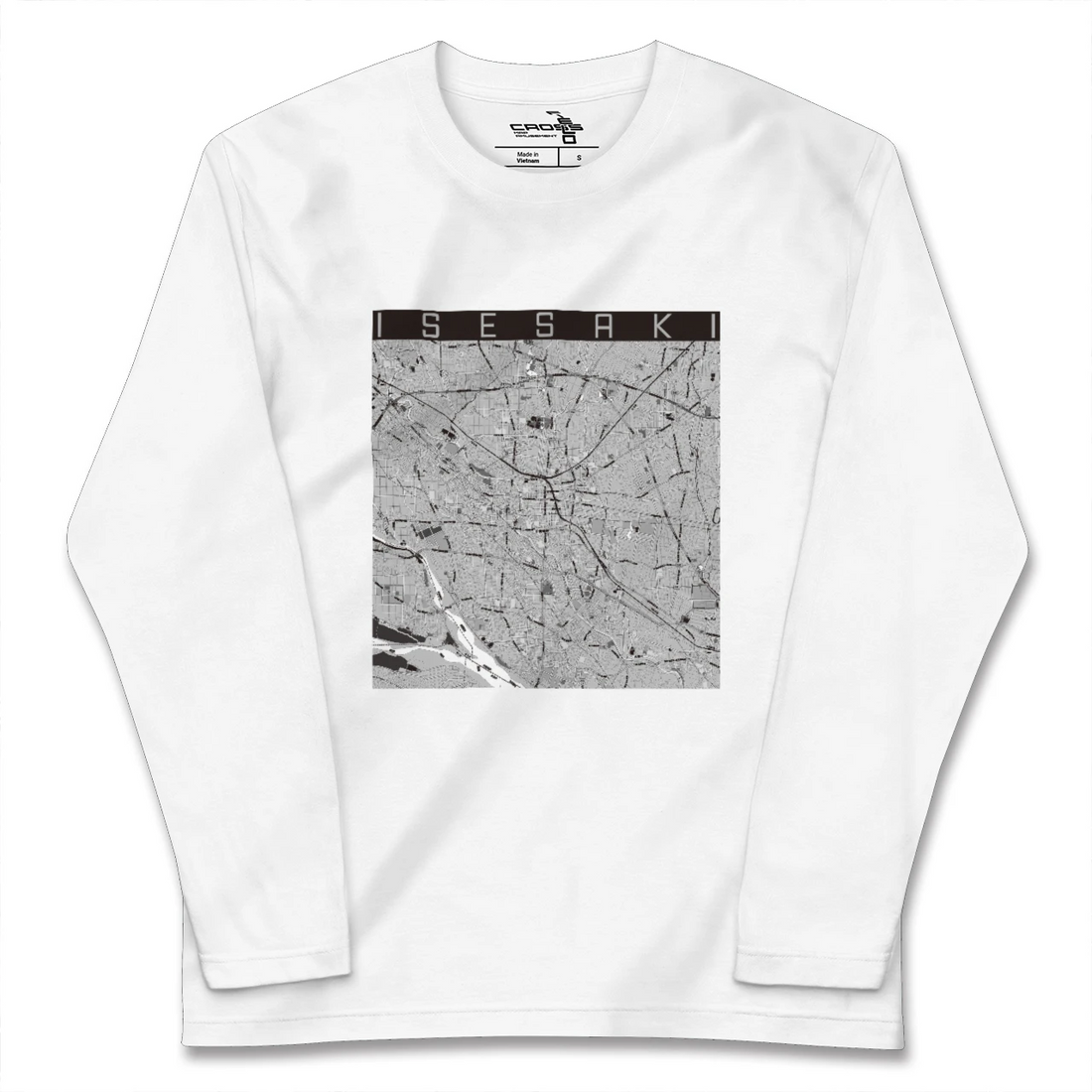 【伊勢崎(群馬県)】地図柄ロングスリーブTシャツ