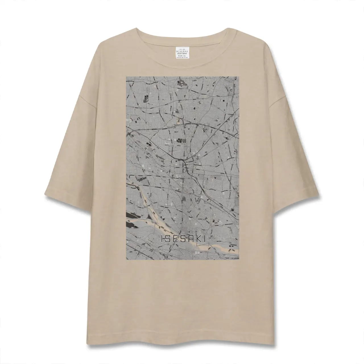 【伊勢崎（群馬県）】地図柄ビッグシルエットTシャツ