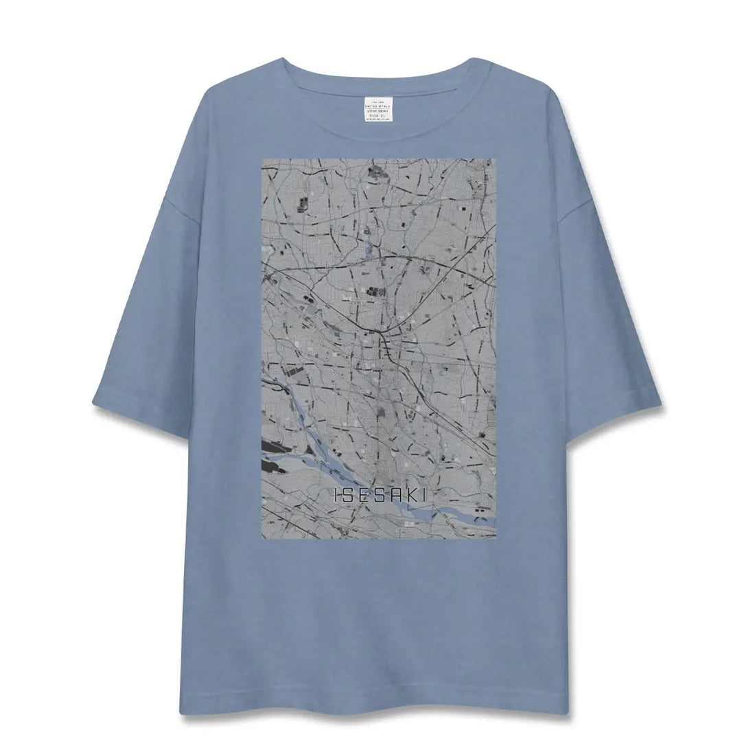 【伊勢崎（群馬県）】地図柄ビッグシルエットTシャツ