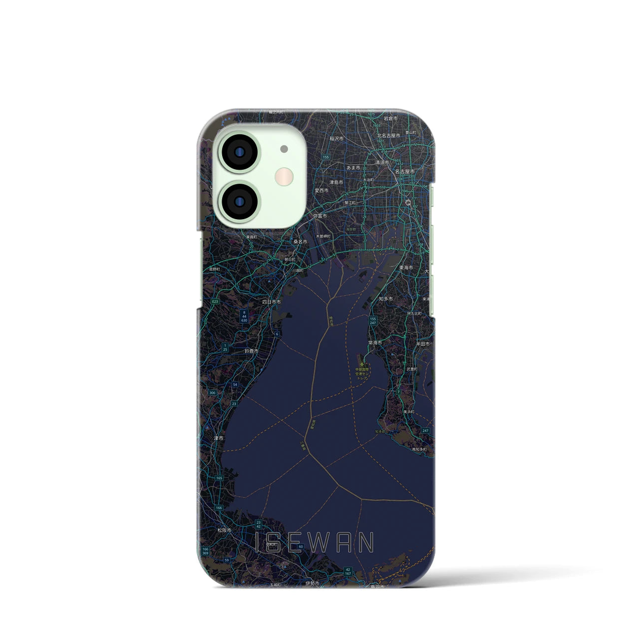 【伊勢湾（三重県）】地図柄iPhoneケース（バックカバータイプ）