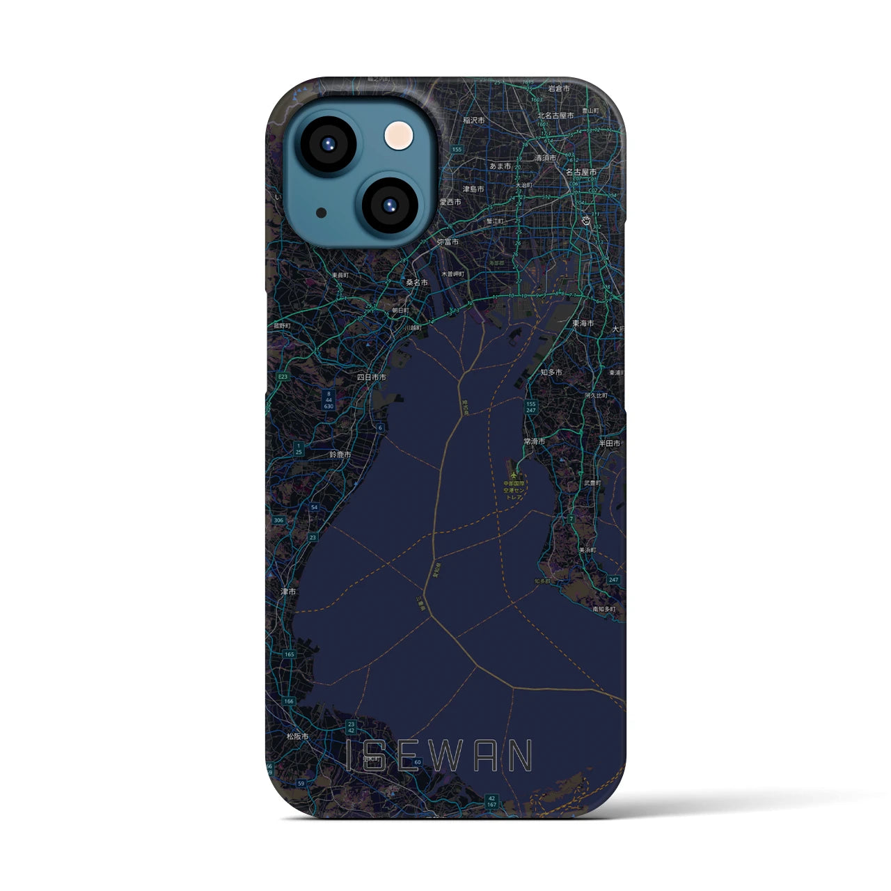 【伊勢湾（三重県）】地図柄iPhoneケース（バックカバータイプ）