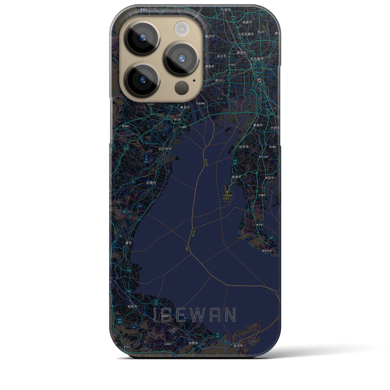 【伊勢湾（三重県）】地図柄iPhoneケース（バックカバータイプ）