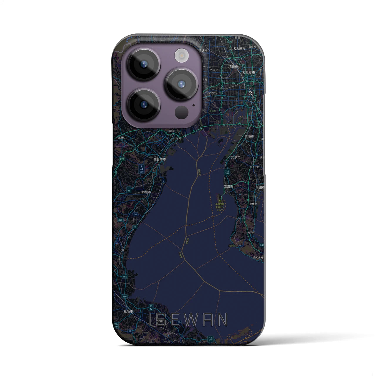 【伊勢湾（三重県）】地図柄iPhoneケース（バックカバータイプ）