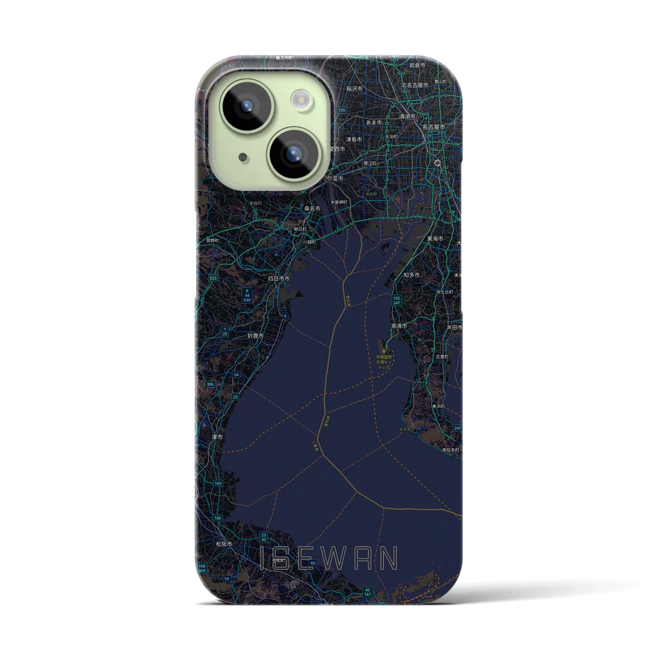 【伊勢湾（三重県）】地図柄iPhoneケース（バックカバータイプ）
