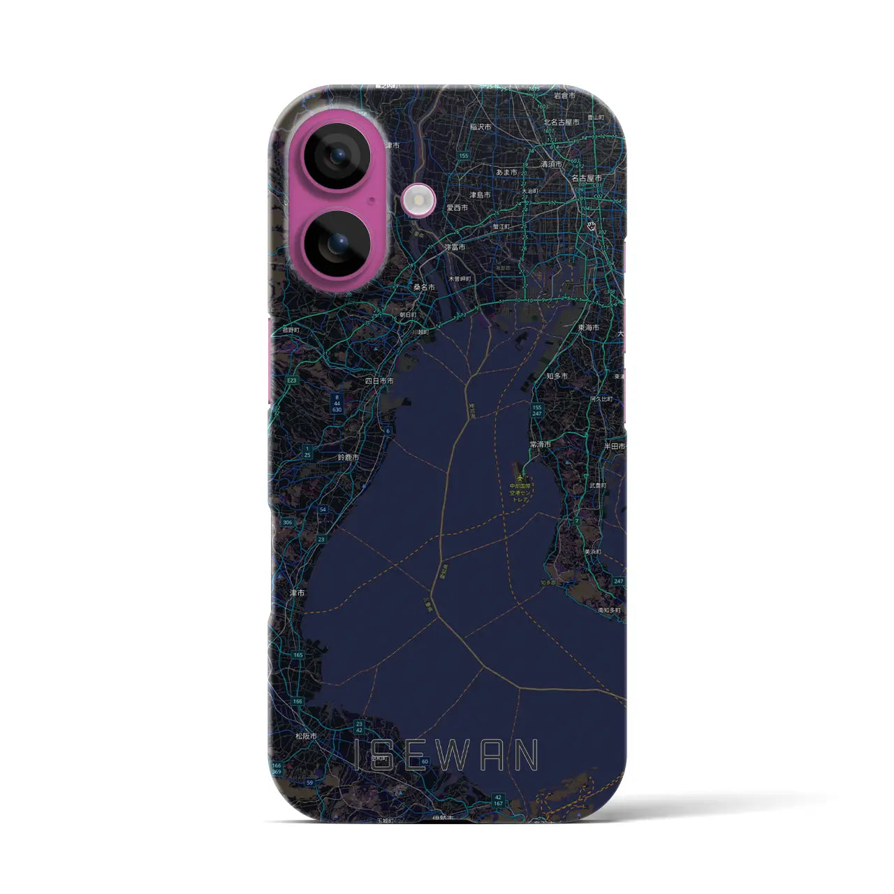 【伊勢湾（三重県）】地図柄iPhoneケース（バックカバータイプ）